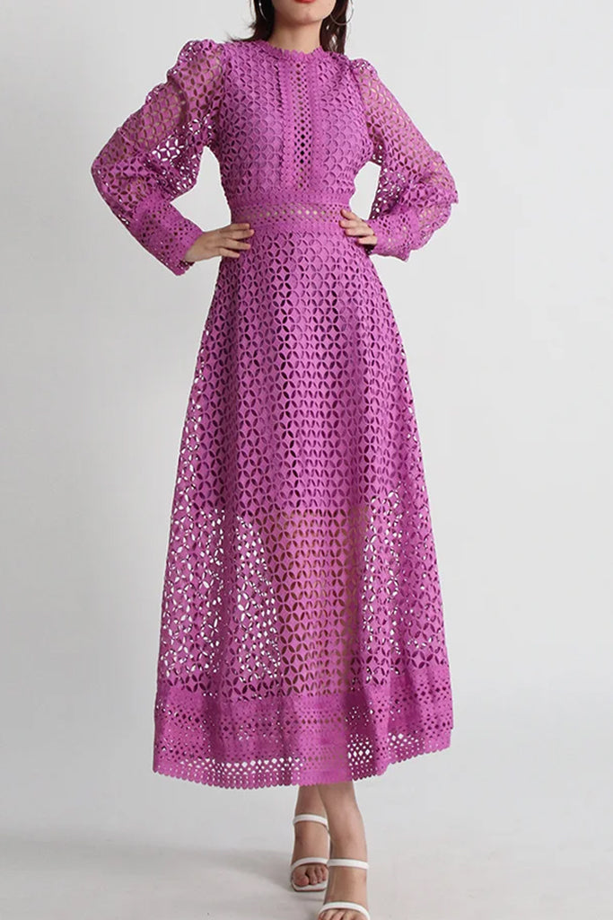Veratia Purple Lace Cutout Dress | Dresses