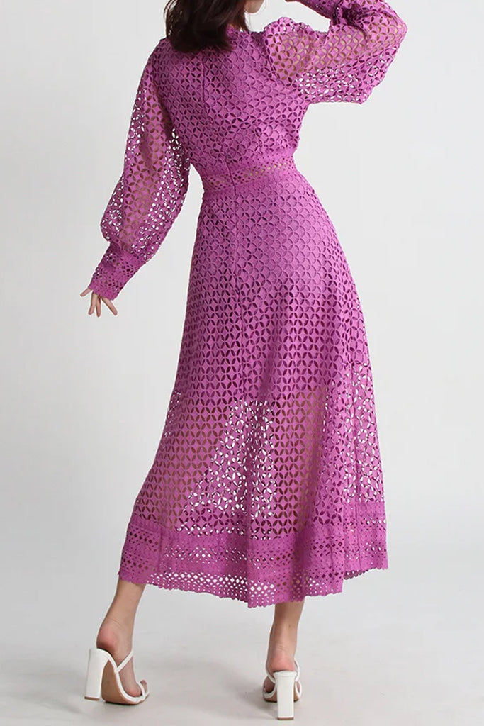 Veratia Purple Lace Cutout Dress | Dresses