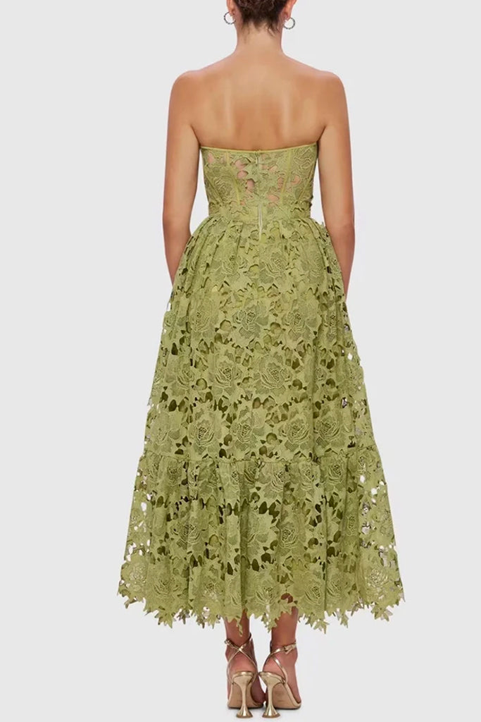 Eulalia Lace Strapless Dress | Dresses - Eulalia Στραπλες Φόρεμα με Δαντέλα