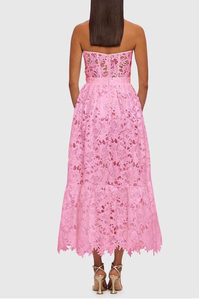 Eulalia Lace Strapless Dress | Dresses - Eulalia Στραπλες Φόρεμα με Δαντέλα
