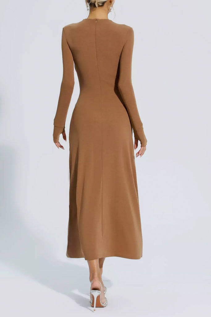 Sapphira Camel Knit Dress | Dresses