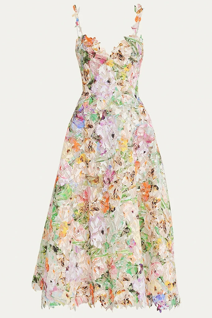 Veridian Floral Sleeveless Dress | Dresses - Veridian Φλοράλ Αμάνικο Φόρεμα