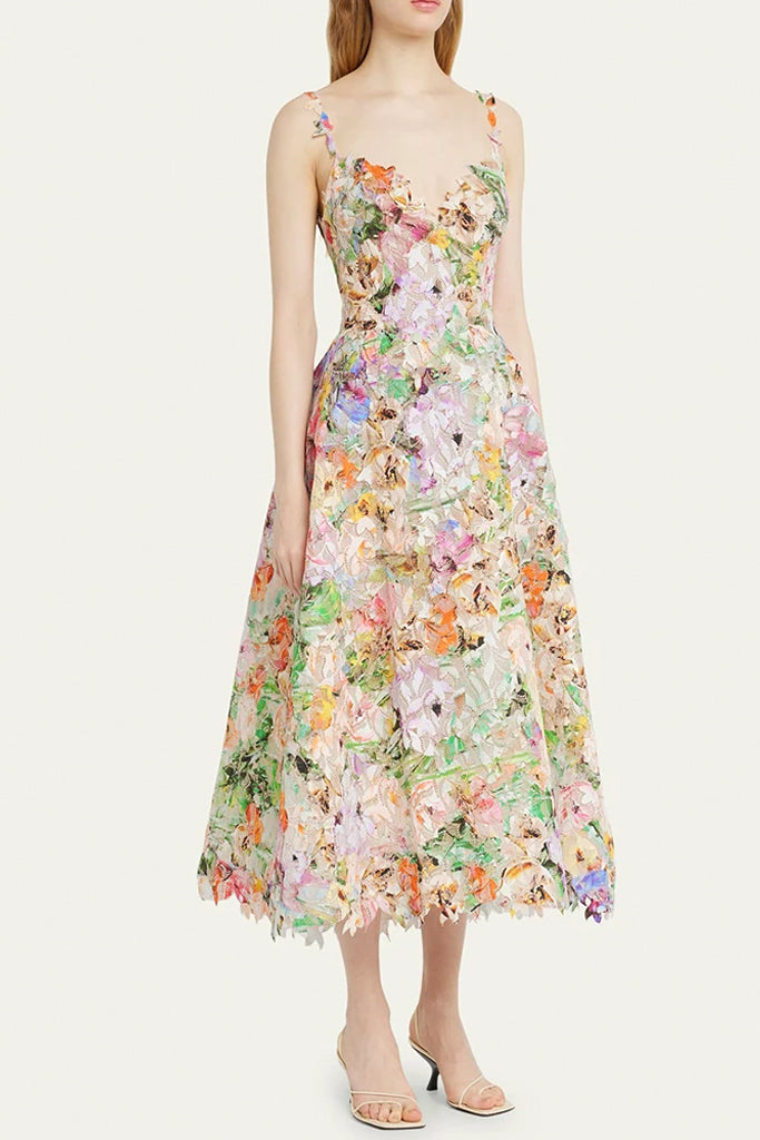 Veridian Floral Sleeveless Dress | Dresses - Veridian Φλοράλ Αμάνικο Φόρεμα
