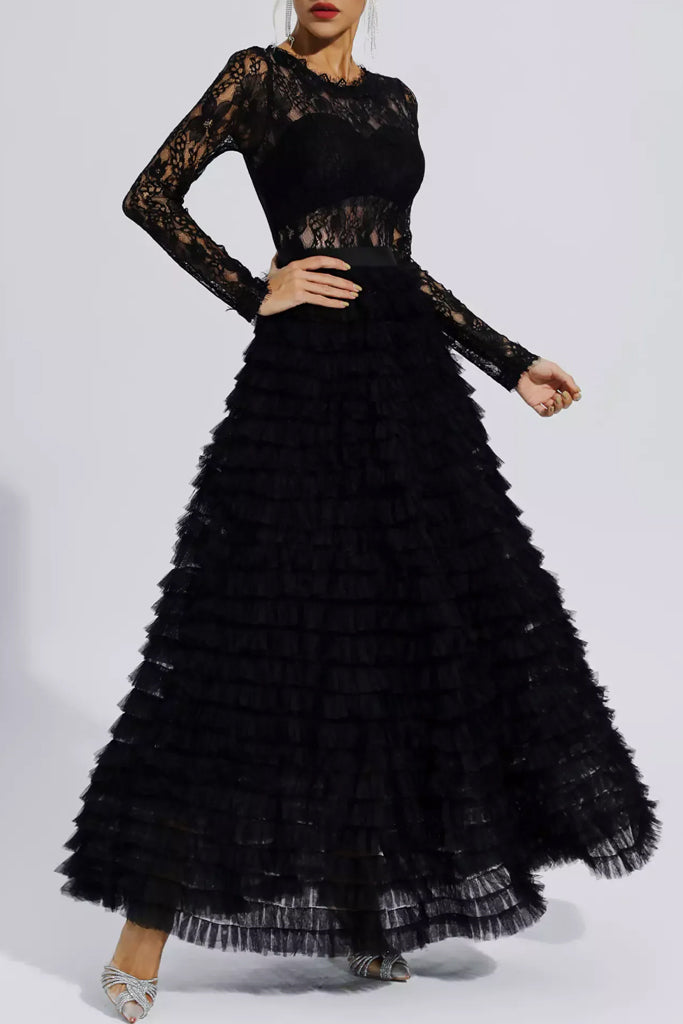 Laetitia Tulle and Lace Evening Dress