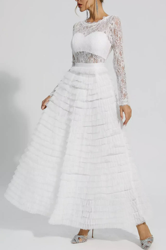 Laetitia Tulle and Lace Evening Dress