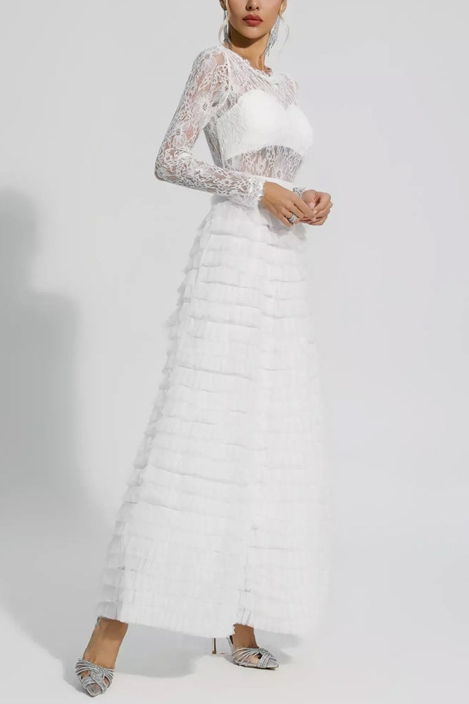 Laetitia Tulle and Lace Evening Dress