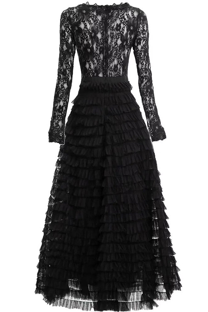 Laetitia Tulle and Lace Evening Dress