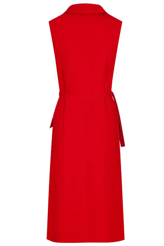 Azenor Red Wrap Dress | Dresses - Φορέματα | Azenor Kόκκινο Αμάνικο Φόρεμα