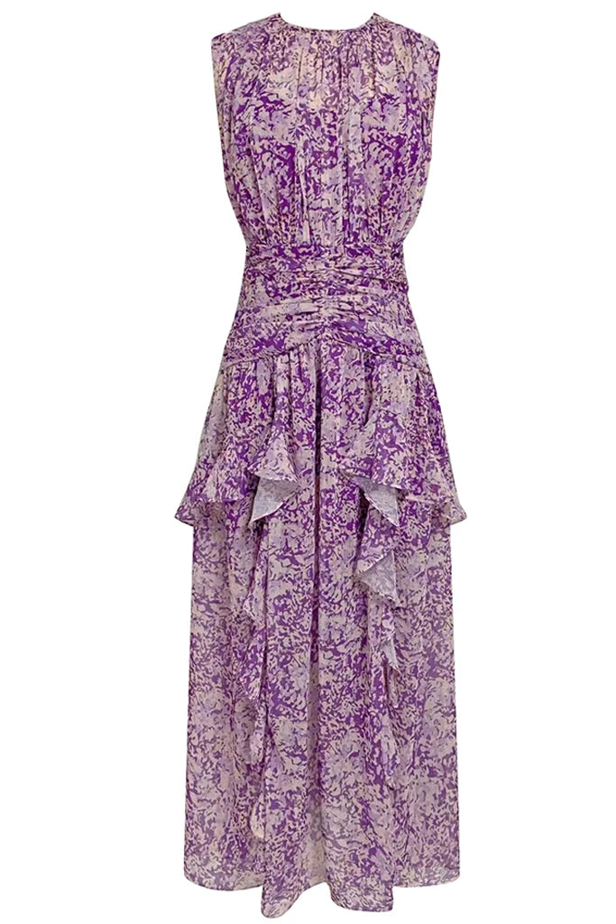 Luella Purple Ruffled Dress | Dresses - Φορέματα | Luella Μωβ Φόρεμα με Βολάν