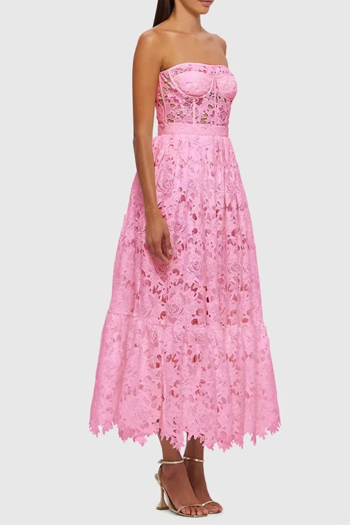 Eulalia Lace Strapless Dress | Dresses - Eulalia Στραπλες Φόρεμα με Δαντέλα